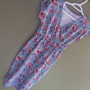 Floral Maternity Midi Dress